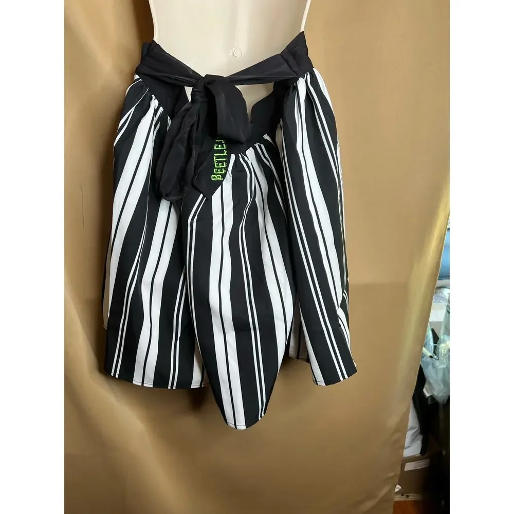 Unique Vintage Beetlejuice Striped Skirt M 6/8 NWT